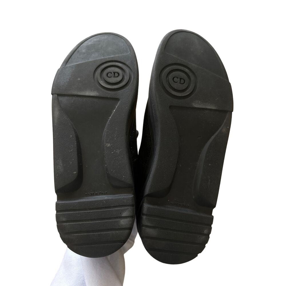 Christina Dior - Homme Glitter Leather & Leather Trim Sneakers in Black - Picture 6 of 8